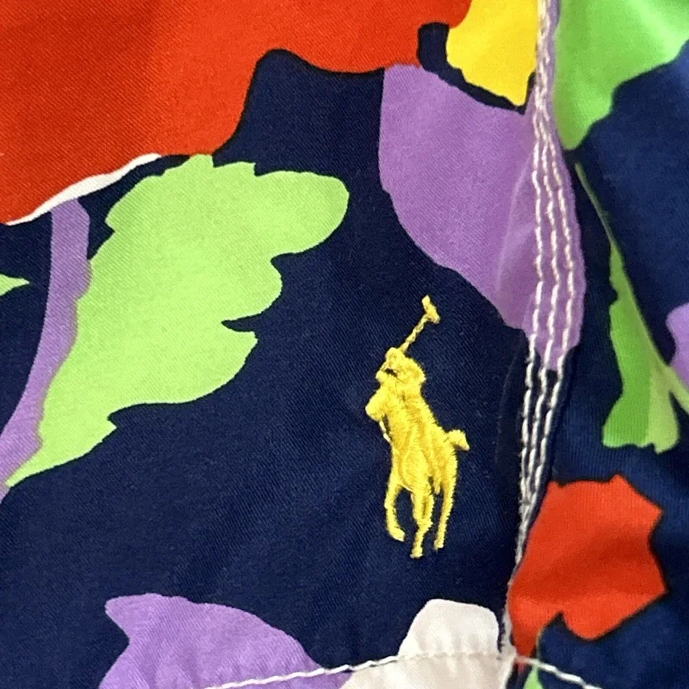 Mens Polo Ralph Lauren Swim Shorts Floral Tropical Print‎ Trunks Sz 32 9